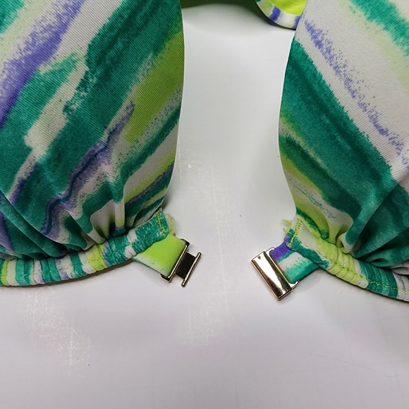 Aerie Push-up Bikini Swim Top Teal Blue 36C Front Clasp - Picture 9 of 9